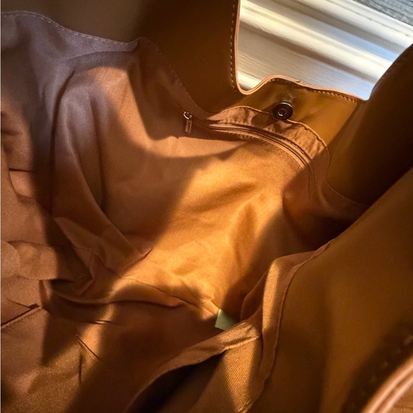 NWT new Anthropologie large faux suede slouchy bag purse tan  Hobo Bag - Picture 10 of 16